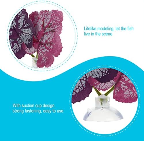 Popetorpop betta folha 2pcs beta peixe leaf leaf aquário aquário de planta roxa folha hammock cup de peixe tanque