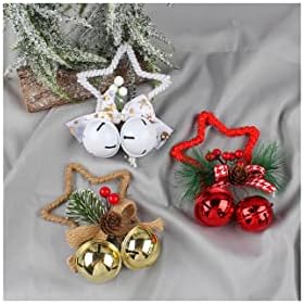3 pcs sinos de natal ornamentos de árvore pendurada ornamento de natal vermelho natal
