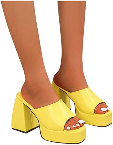 Sandálias de verão para mulheres Sexy Square Peep dedo do pé