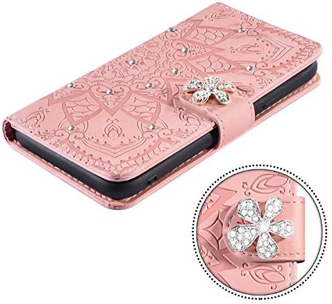 Ikasefu compatível com iphone 5s/se capa glitter shiestone cristal com esterco de flor Padrão de
