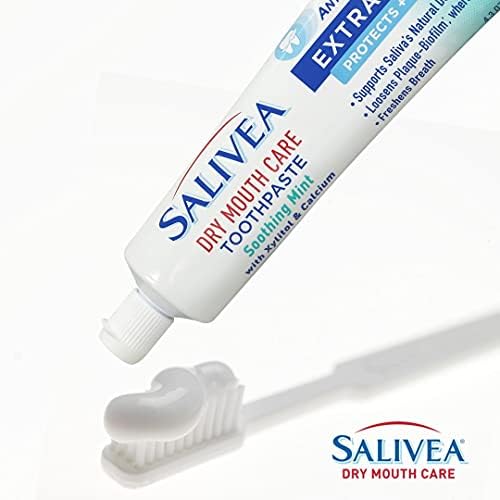 Pasta de dentes de boca seca salivéia - creme dental suavemente menta com enzimas salivares naturais