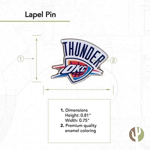 Oklahoma City Thunder Lapeel Pin OKC NBA Team Logo esmalte feito de metal