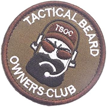 Patches táticos de proprietários de barba e alça Aplique Tactical Aplique Apertador Militar bordado Patch 2pcs