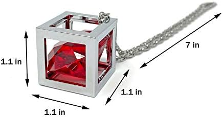 Red Diamond Cube Crystal Car Charms de espelho de vista traseira, acessórios para carros Bling, ornamento pendurado
