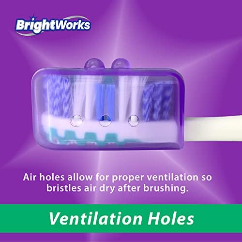 Capas de escova de dentes brilhantes; protege sua escova de dentes em casa ou fora de 12 capas