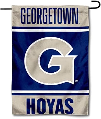 Bandeira do jardim de Georgetown Hoyas e conjunto de suporte de bandeira dos EUA
