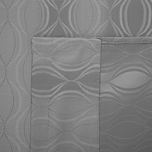 Deconovo Jacquard Draperies luxuosas cortinas de padrão de onda com painéis de janela de bolso da haste para