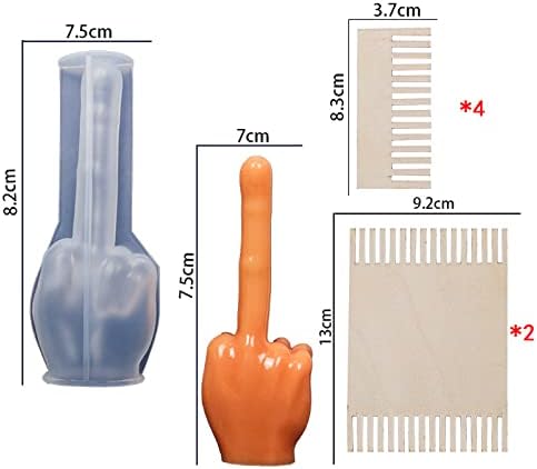 Molde do molde do dedo médio gesto de gesto de vela molde de silicone 3D AROMATEPIONEPA DE CAI