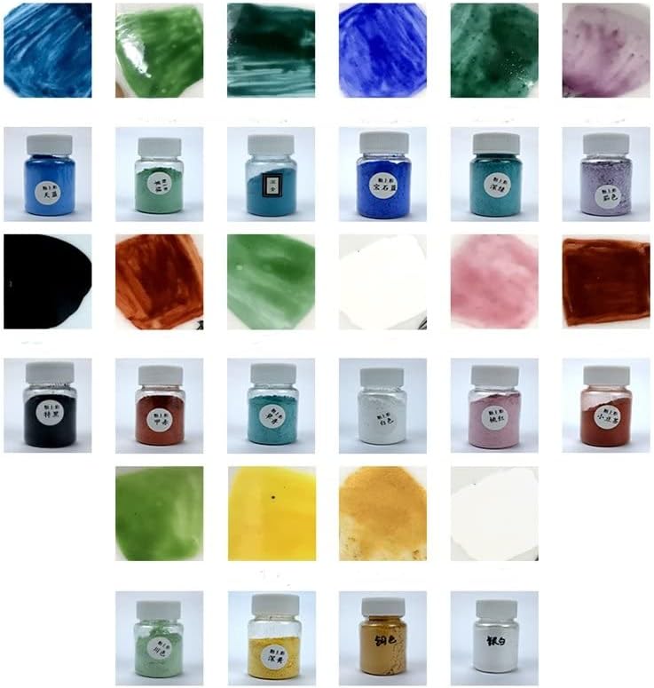 Color em pó colorido pó de cerâmica pigmentos de cerâmica no conjunto de cor 28 cores colorido sem chumbo pigmento