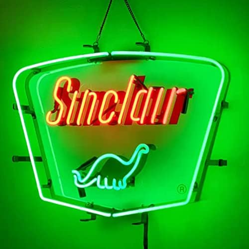 Sinclair Dino Gasolina Neon Sign Handmade de vidro de vidro real Luz de neon neon para o posto