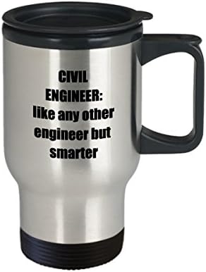 Caneca de viagens de engenheiro civil - Presente de caneca de café com engenharia engraçada sarcástica