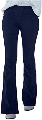 Calças folgadas de cintura alta do veludo veludo para mulheres vintage y2k calças retas de perna reta calças largas com perna larga de bolso