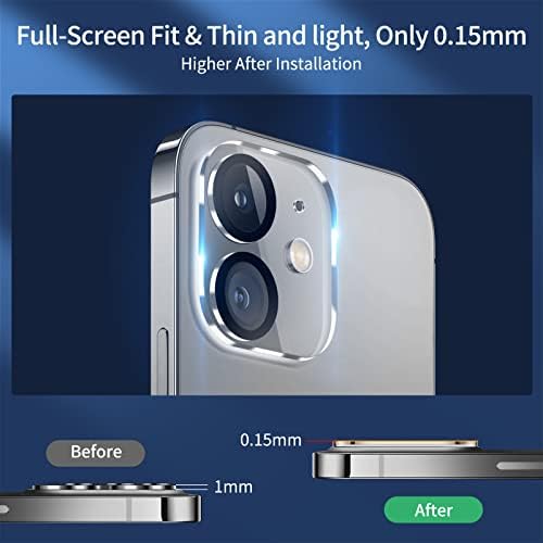 Meidom Camera Protective Film Compatível com o iPhone 12 Mini Camera Film 2 Peças, sem interferência