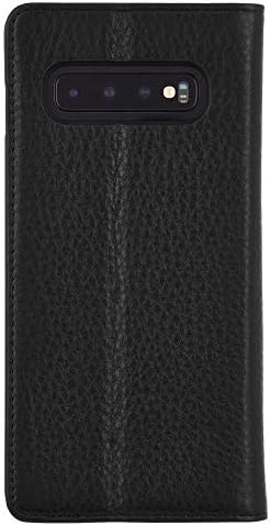 Case -Mate - Wallet Folio - Samsung Galaxy S10+ Caixa de fólio da carteira de couro - couro preto