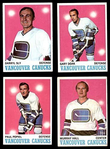 1970-71 Topps Vancouver Canucks perto da equipe set Vancouver Canucks GD+ Canucks