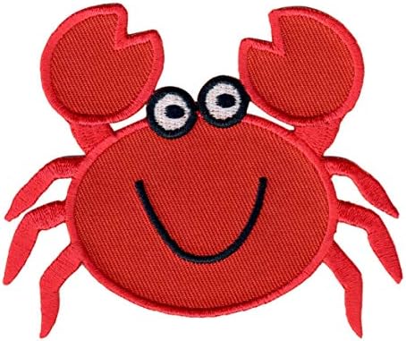 Patchmommy Crab Patch, Ferro On/Sew On - Apliques para crianças crianças
