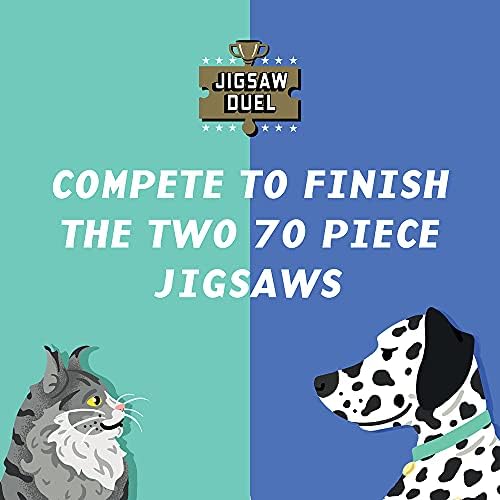Ridley's Pet Pride Cats vs Dogs Dois quebra-cabeças de duelo de duelo de 70 peças