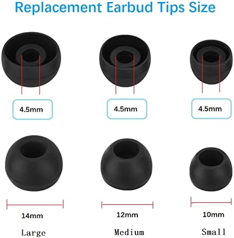 9 pares dicas de ouvido de ouvido Substituição Dicas de ouvido grandes dicas de ouvido de silicone grandes