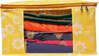 Jewar Mandi Tampe Tampa de vestuário não tecido Saree Cobra Organizador Sari com sacos de armazenamento
