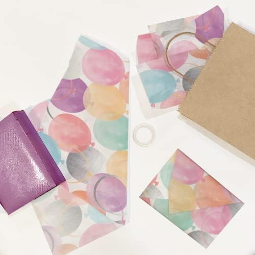 Papel de seda impressa - tecido decorativo para decoupage -birthday way paper - papel colorido de papel