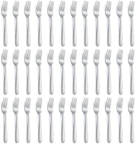 Conjunto de saladas de 36 peças Gymdin, 7 polegadas de talheres de garfos pequenos, Forks de
