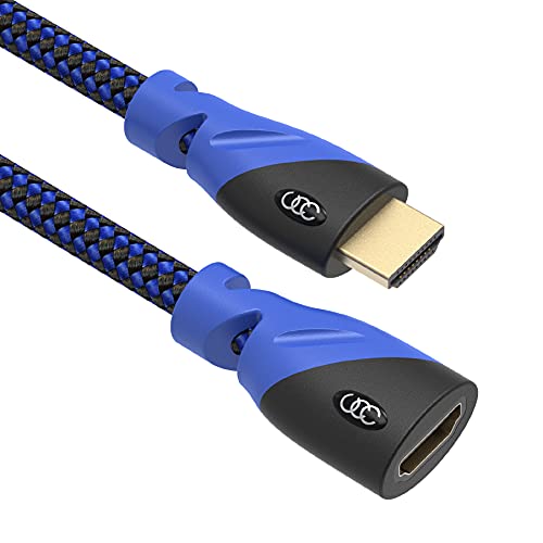 Extender HDMI - macho a fêmea, cabo de extensão - 15 pés - 2 pacote - Extender 4K HDMI de alta velocidade 15 pés