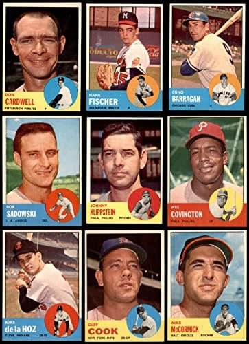 1963 Topps Baseball High Number Complete Conjunto Ex/Mt
