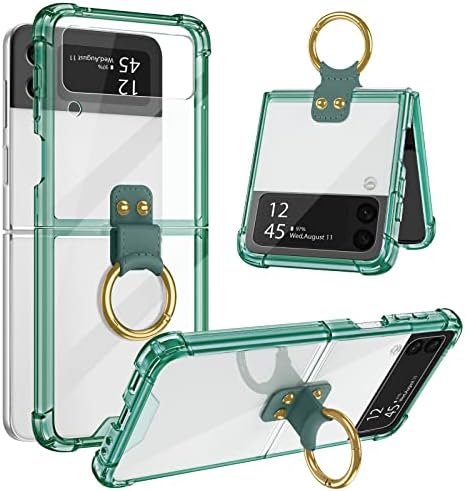 Domaver Galaxy Z Flip 4 Case Samsung Z Flip 4 Caso limpo com suporte de suporte de suporte de protetor