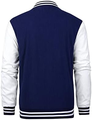 Jaquetas oshho para mulheres - homens letra graphic listrado bloqueio colorido Cordamento Varsity Jacket
