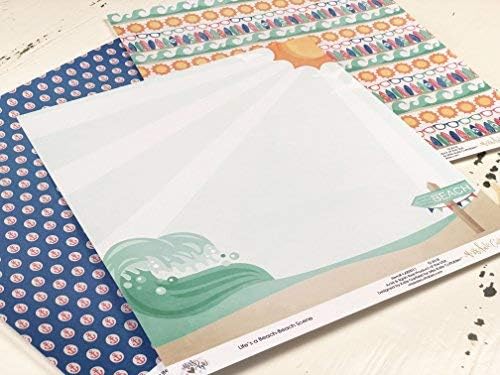 Pattern Paper Pack - Life's A Beach - Scrapbook Premium Specialty Paper de 12 x12 coleção inclui