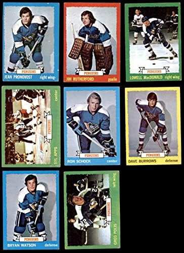 1973-74 Topps Pittsburgh Penguins, perto da equipe, colocou Pittsburgh Penguins VG Penguins