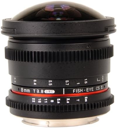 Bower Sly8VDod Ultra-largo 8mm T3.8 Lente Cine Digital Fisheye para Olympus 4/3 SLR Câmera