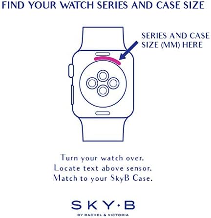 Skyb Champagne Bubbles Apple Watch Case para mulheres - ouro rosa com strass cúbicos de zircônia para