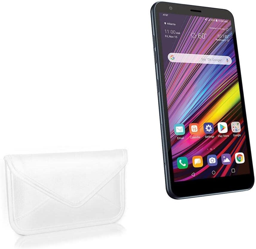 Caixa de ondas de caixa para LG Neon Plus - Bolsa de Mensageiro de Couro de Elite, Design de envelope de capa de couro sintético para LG Neon Plus - Ivory White