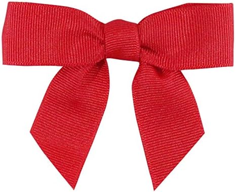 Reliant Ribbon Grosgrain Twist Twist Tie Baws - Arcos grandes, 7/8 polegadas x 100 peças, Royal