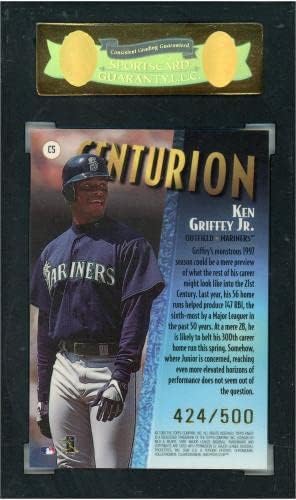 Ken Griffey Jr Seattle Mariners 1998 Topps Final Centurion Insert C5 SGC 92 Card - Edição limitada 424