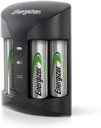 Energizer Recarregável AA e AAA Carregador de bateria com 4 baterias AA recarregáveis ​​e carregador de
