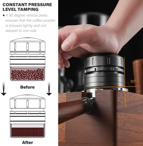 Viperidade de café expresso de 58 mm de cruz de 58 mm | A profundidade ajustável se encaixa em todos os 58 mm