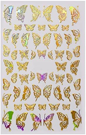 Adesivo de manicure borboleta adesivo 3d adesivo de unha de borboleta Design de borboleta polida
