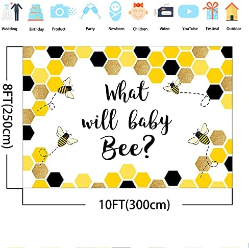 Avezano Bumble Bee Beddrop Bee Baby Subby Birthday Backgrody Vinyl Honeycomb