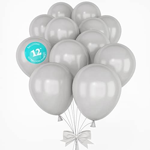 Casa de Party Pastel Grey Balloon Garland Kit 100pcs - Balões pastel de 12 polegadas de cor para decorações