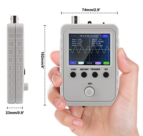 Testador de transistor de alta precisão Aideepen T7 TC-T7-H +Kit de osciloscópio digital