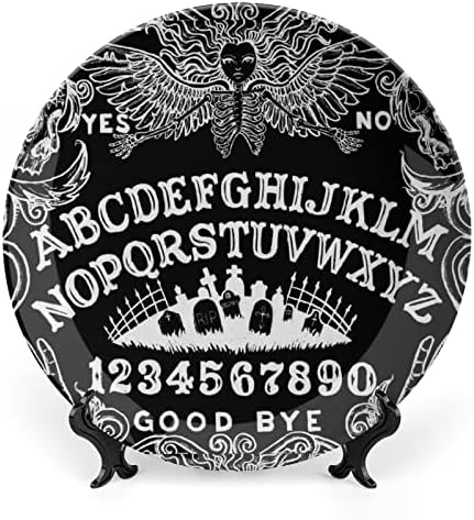 Placa decorativa de placa decorativa de bruxaria oculta do gótico preto Placa de porcelana de china