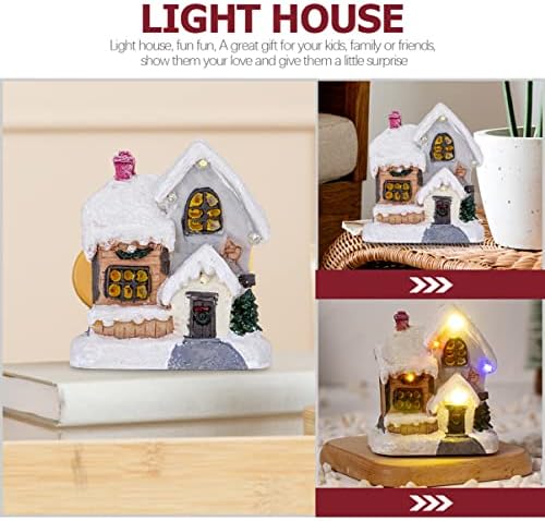 Labromp ornament boneco de neve árvore novidade Villa de Natal luminosa com decoração para pequenos